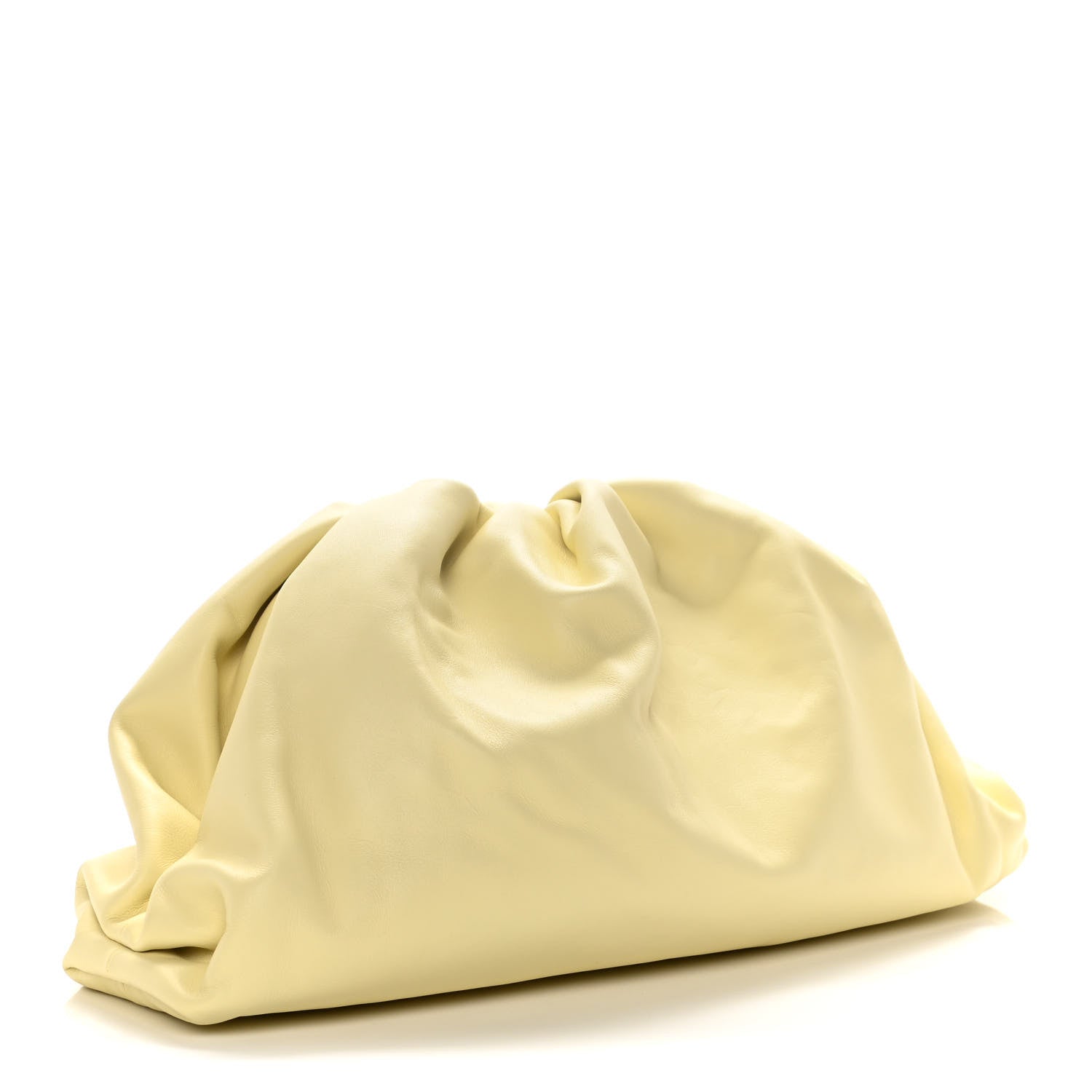 Bottega Veneta Smooth Butter Calf The Pouch Oversized Clutch Ice Cream 3 of 9