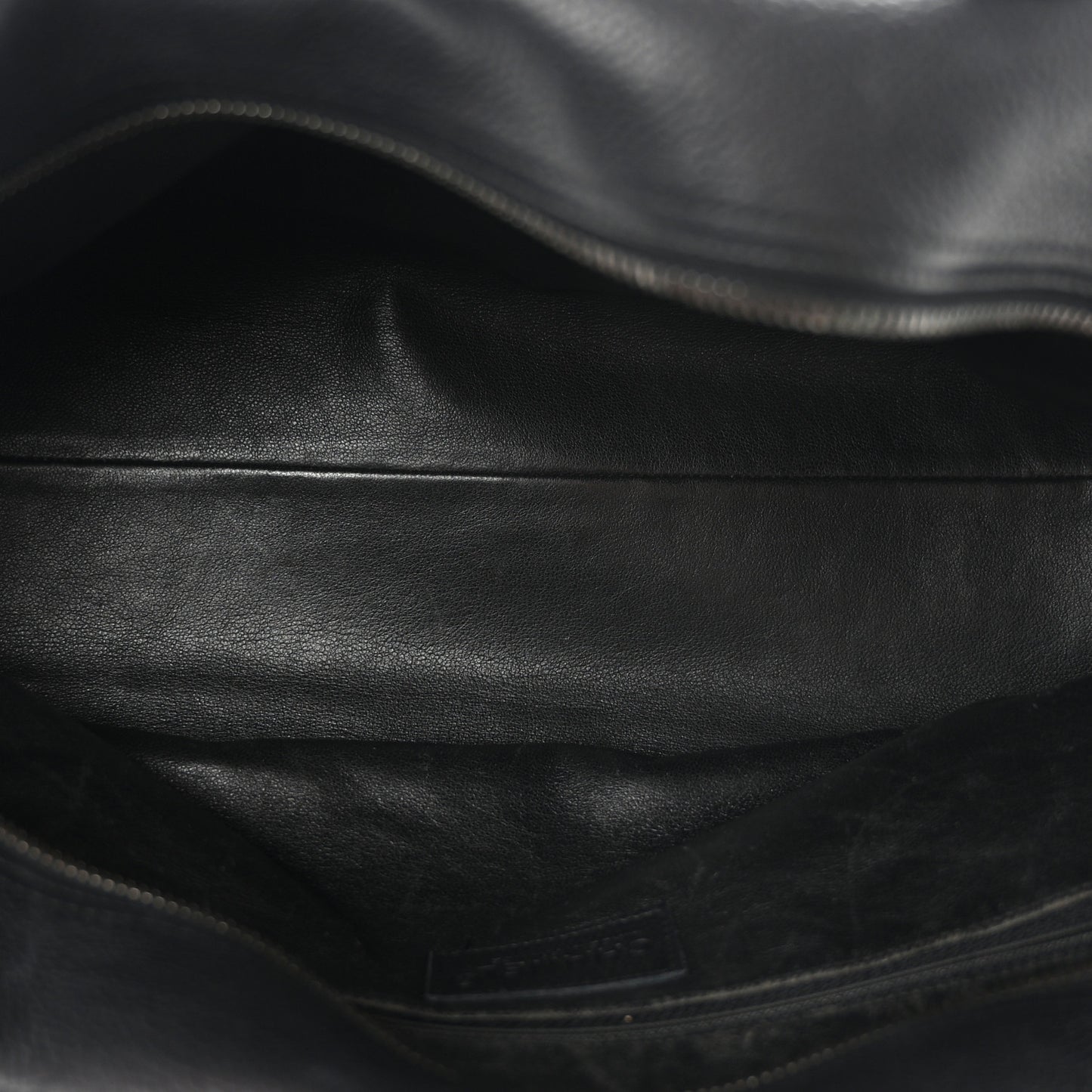 Caviar Patent Quilted Large Bowler Black