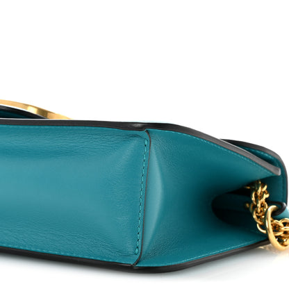 Valentino Garavani Calfskin Vlogo Loco Shoulder Bag Marine Green 10 of 12