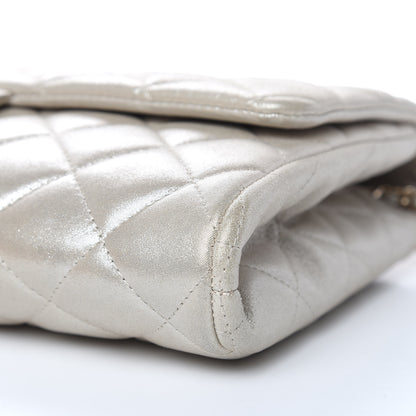 Chanel Metallic Lambskin Quilted Clutch With Chain Flap Gold 9 of 12