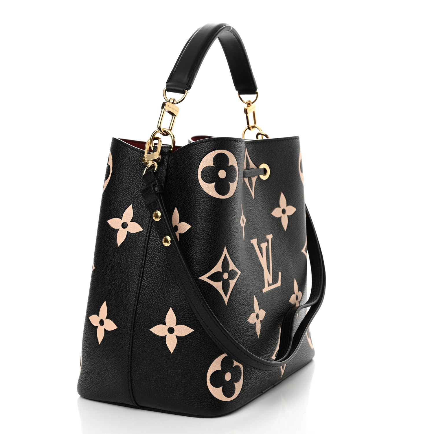 Louis Vuitton Empreinte Monogram Giant Neonoe MM Black Beige 4 of 10