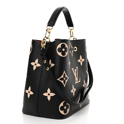 Louis Vuitton Empreinte Monogram Giant Neonoe MM Black Beige 4 of 10