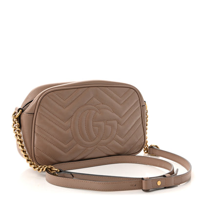 Gucci Calfskin Matelasse Small GG Marmont Chain Shoulder Bag Porcelain Rose 3 of 10