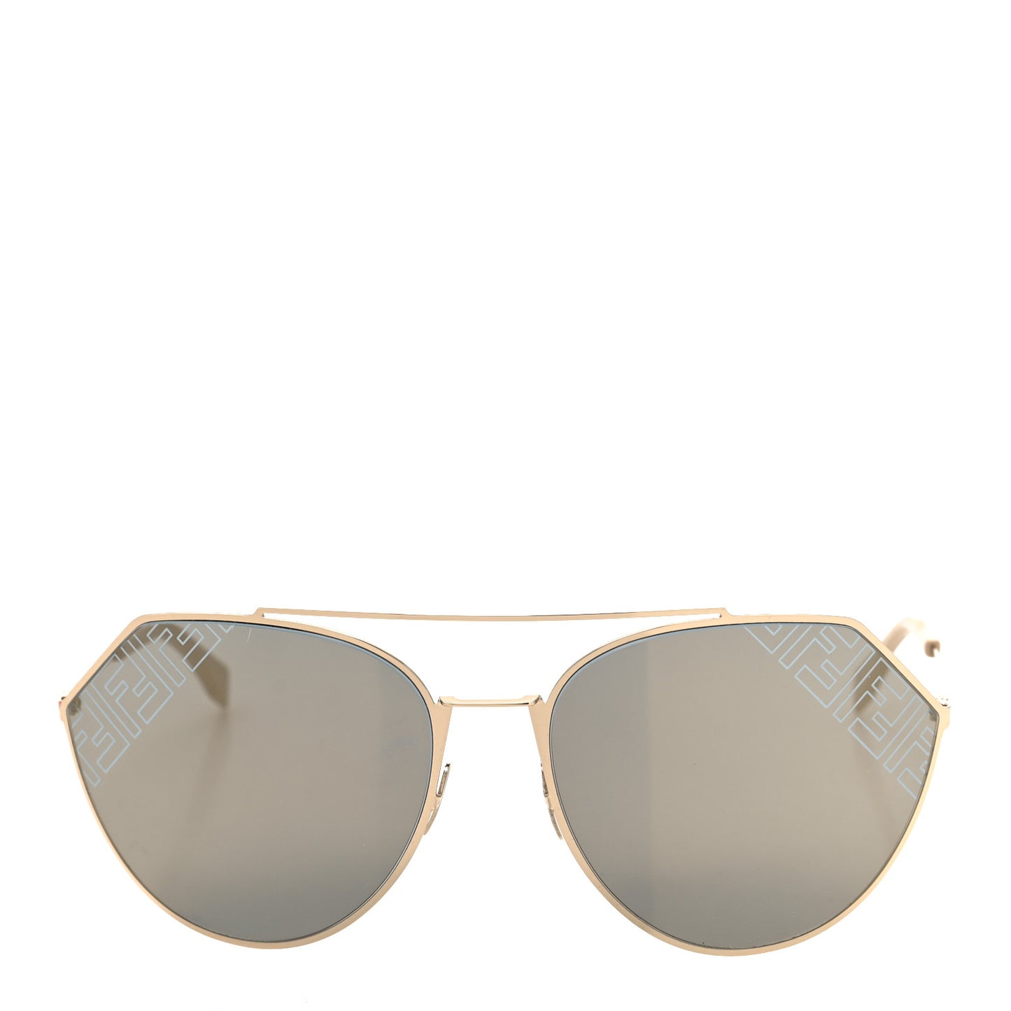 Metal Aviator Sunglasses FFM0074 Gold