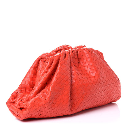 Bottega Veneta Nappa Maxi Intrecciato The Pouch Oversized Clutch Bright Red 3 of 5
