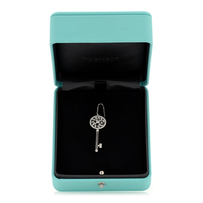 Tiffany Platinum Diamond Victoria Vine Key Pendant 4 of 4