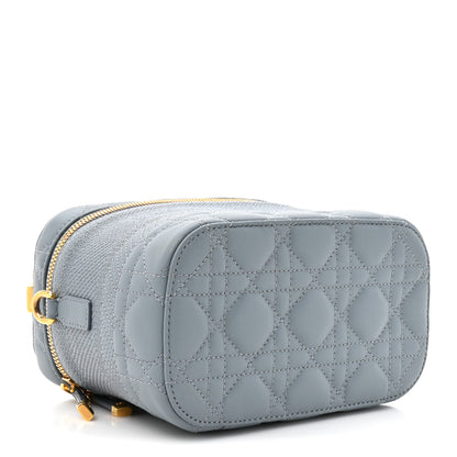 Christian Dior Lambskin Cannage Small Diortravel Vanity Case Cloud Blue 4 of 11