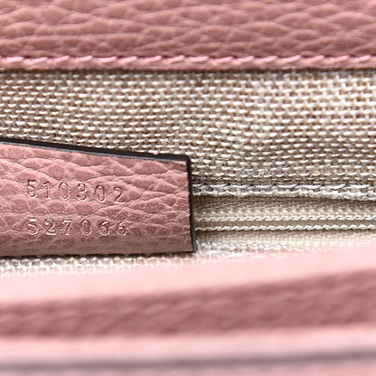 Gucci Dollar Calfskin Interlocking G Top Handle Shoulder Bag Soft Pink 7 of 9