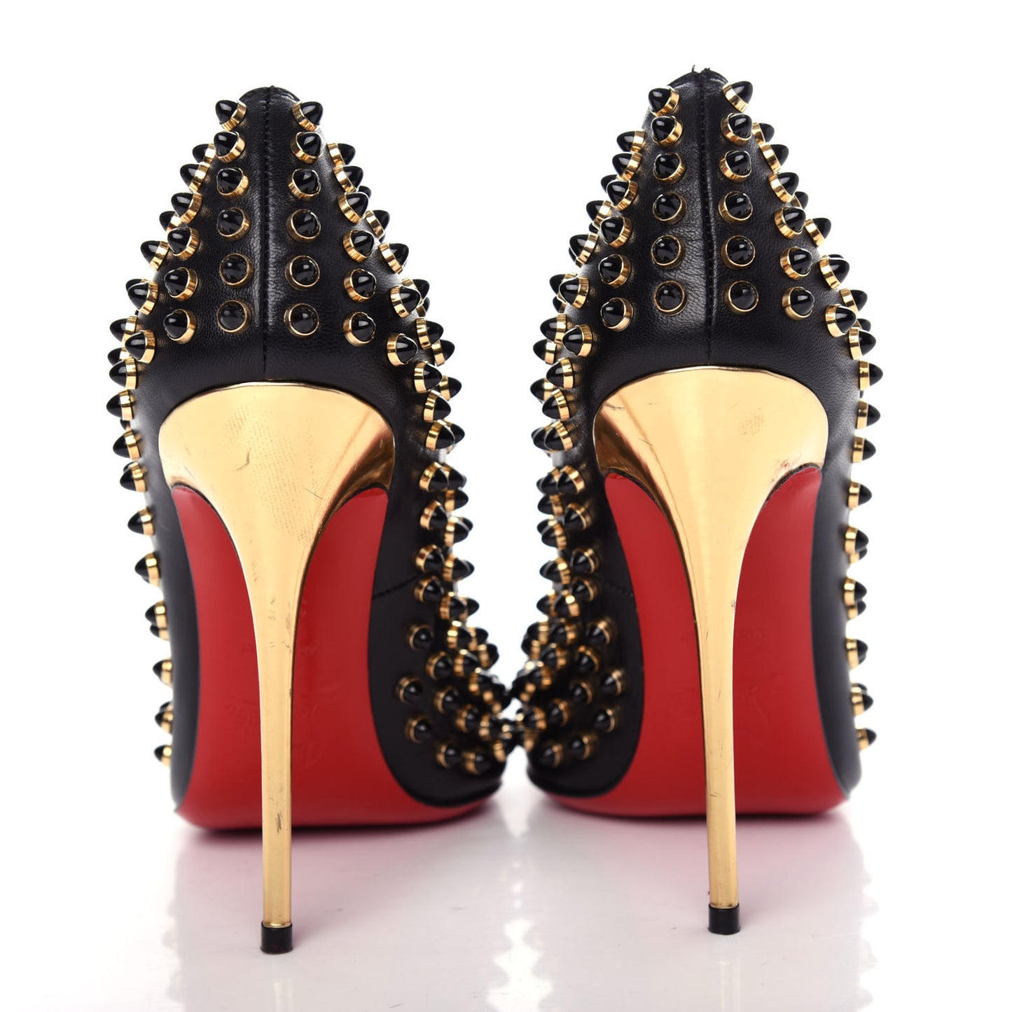 Kid Specchio Follies Cabo 120 Pumps 36.5 Black Gold