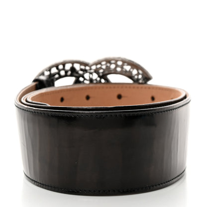 Chanel Patent CC Wide Belt 85 34 Dark Brown 2 of 6
