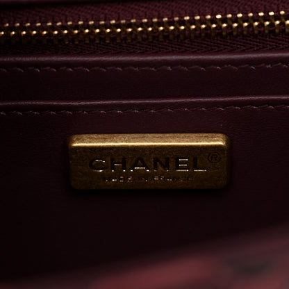 Chanel Snakeskin Mini Rectangular Flap Burgundy 6 of 13
