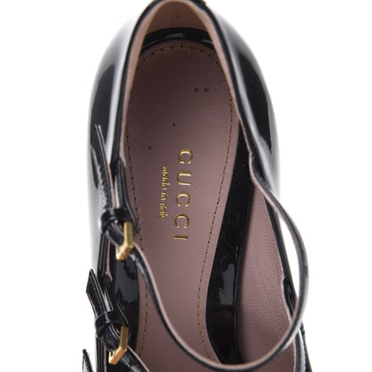 Gucci Vernice Crystal Lisbeth Platform Peep Toe Pumps 36.5 Black 6 of 9
