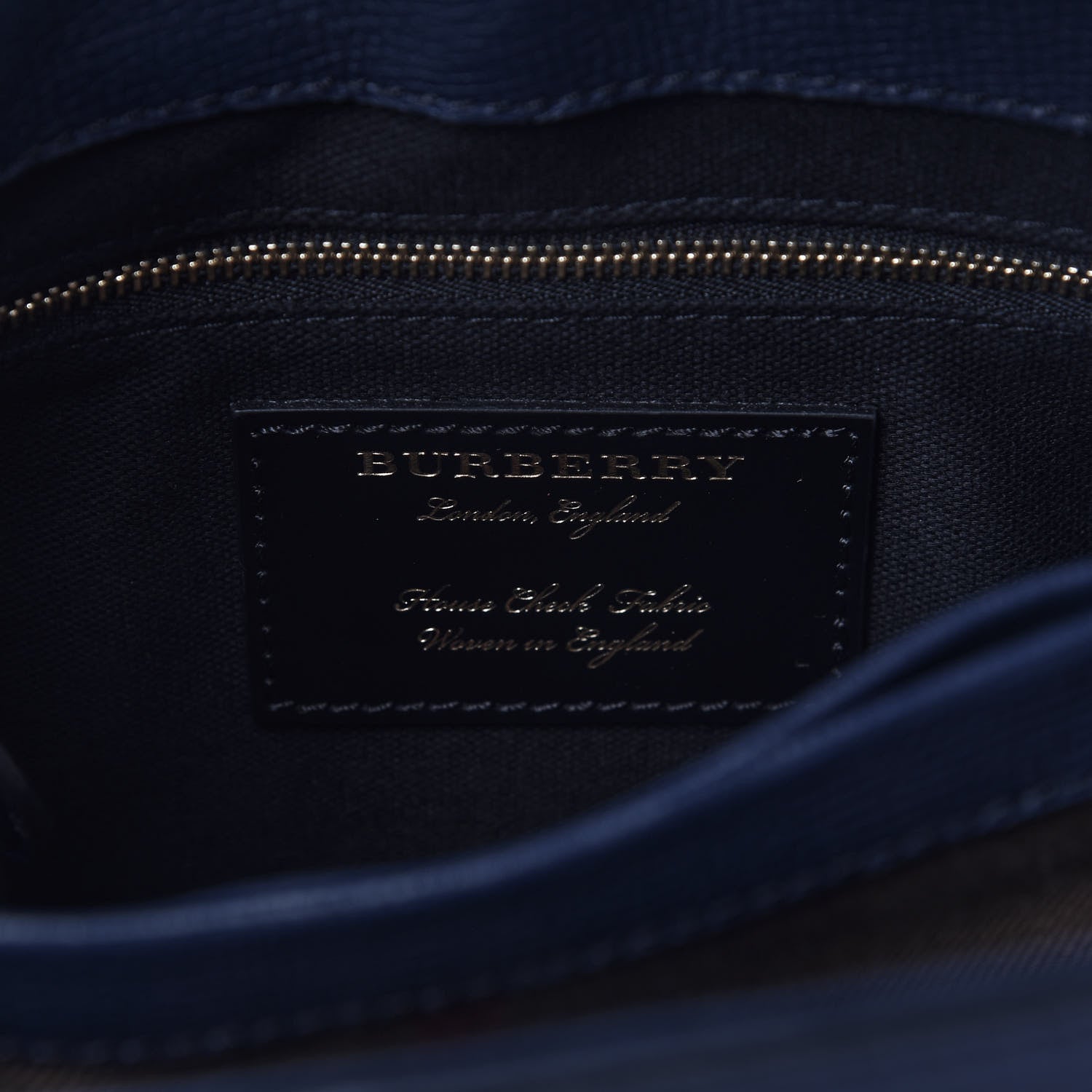 Burberry Derby Calfskin House Check Small Camberley Ink Blue 8 of 10