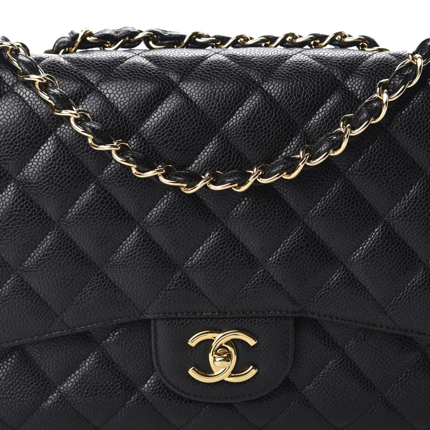 Chanel Caviar Quilted Jumbo Single Flap Black 10 of 10