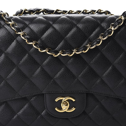 Chanel Caviar Quilted Jumbo Single Flap Black 10 of 10