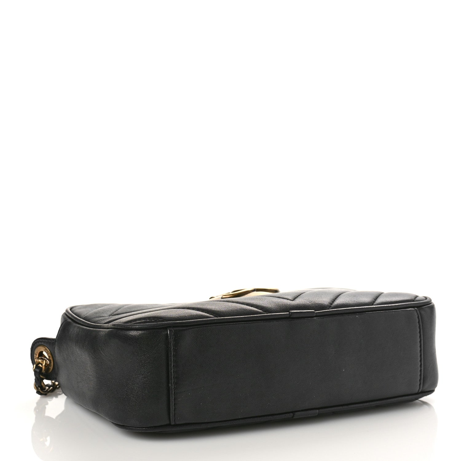 Chanel Lambskin Chevron Quilted Pyramid CC Camera Case Black 4 of 9