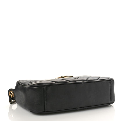 Chanel Lambskin Chevron Quilted Pyramid CC Camera Case Black 4 of 9
