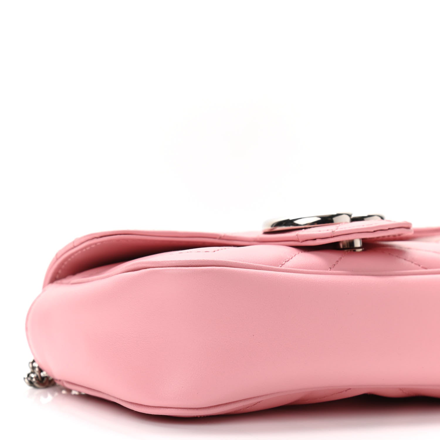 Gucci Calfskin Matelasse Super Mini GG Marmont Shoulder Bag Wild Rose 9 of 10
