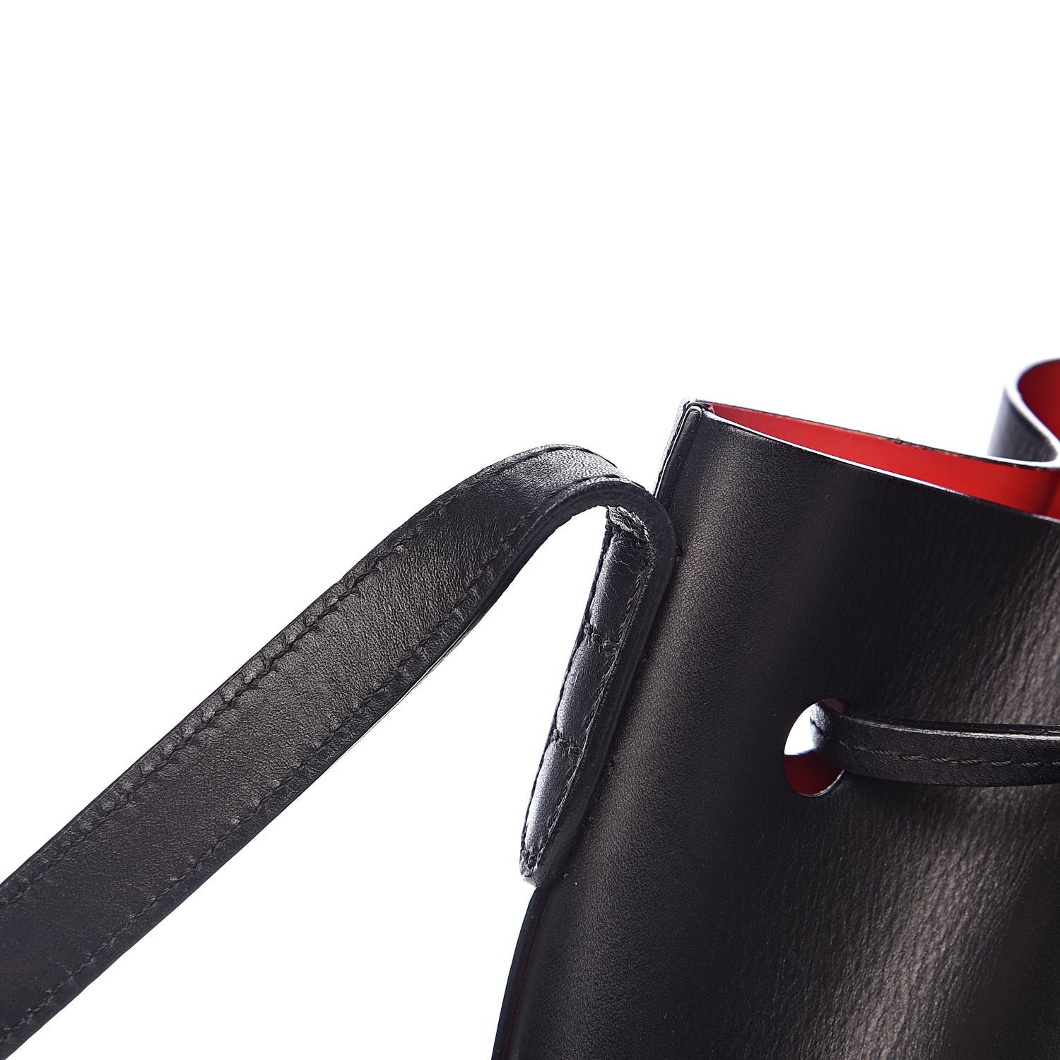 Mansur Gavriel Calfskin Mini Bucket Bag Black Flamma 9 of 13