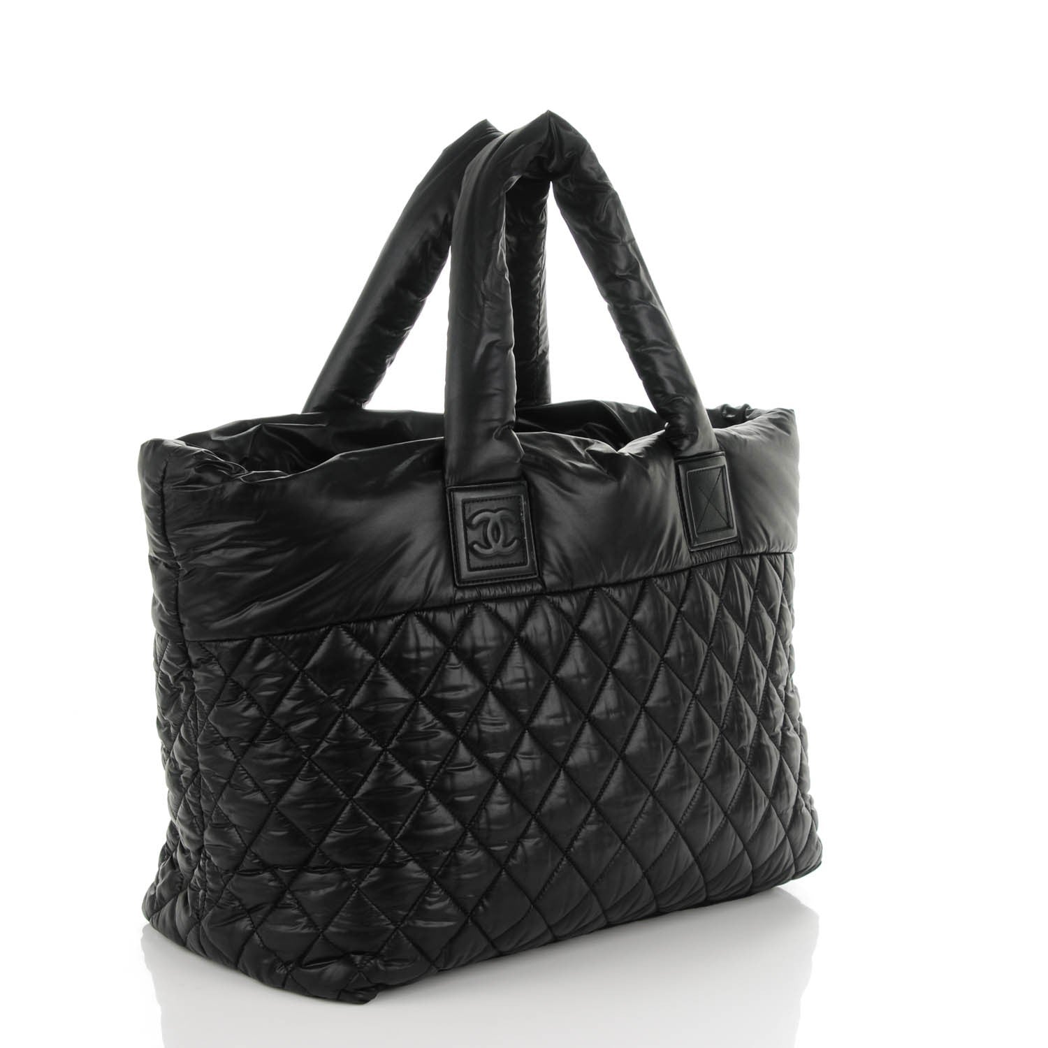 Chanel Nylon Quilted Large Coco Cocoon Tote Black 3 of 8