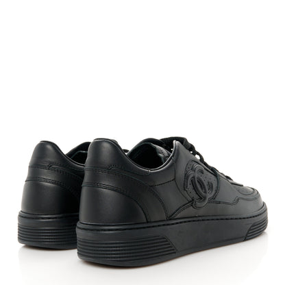 Chanel Calfskin CC Womens Sneakers 39 Black 4 of 9