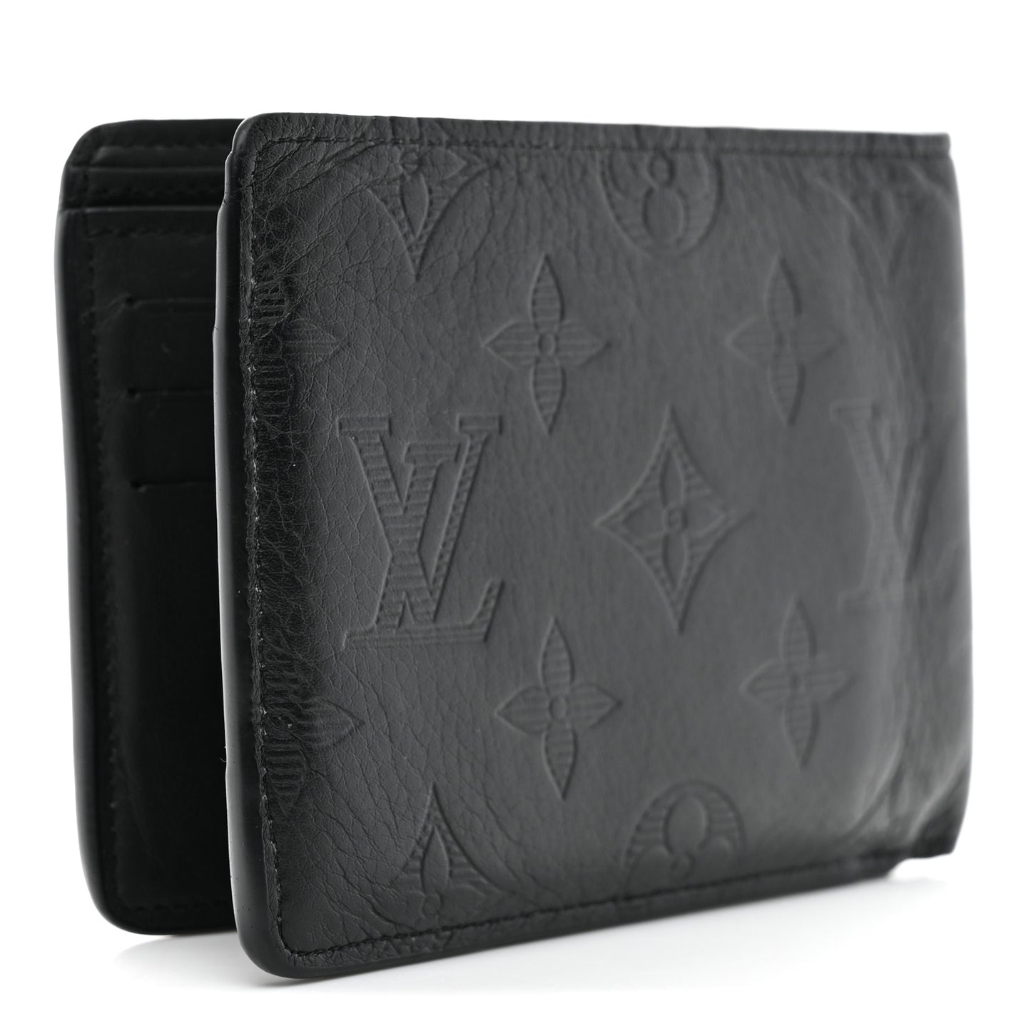 Calfskin Monogram Shadow Multiple Wallet Black