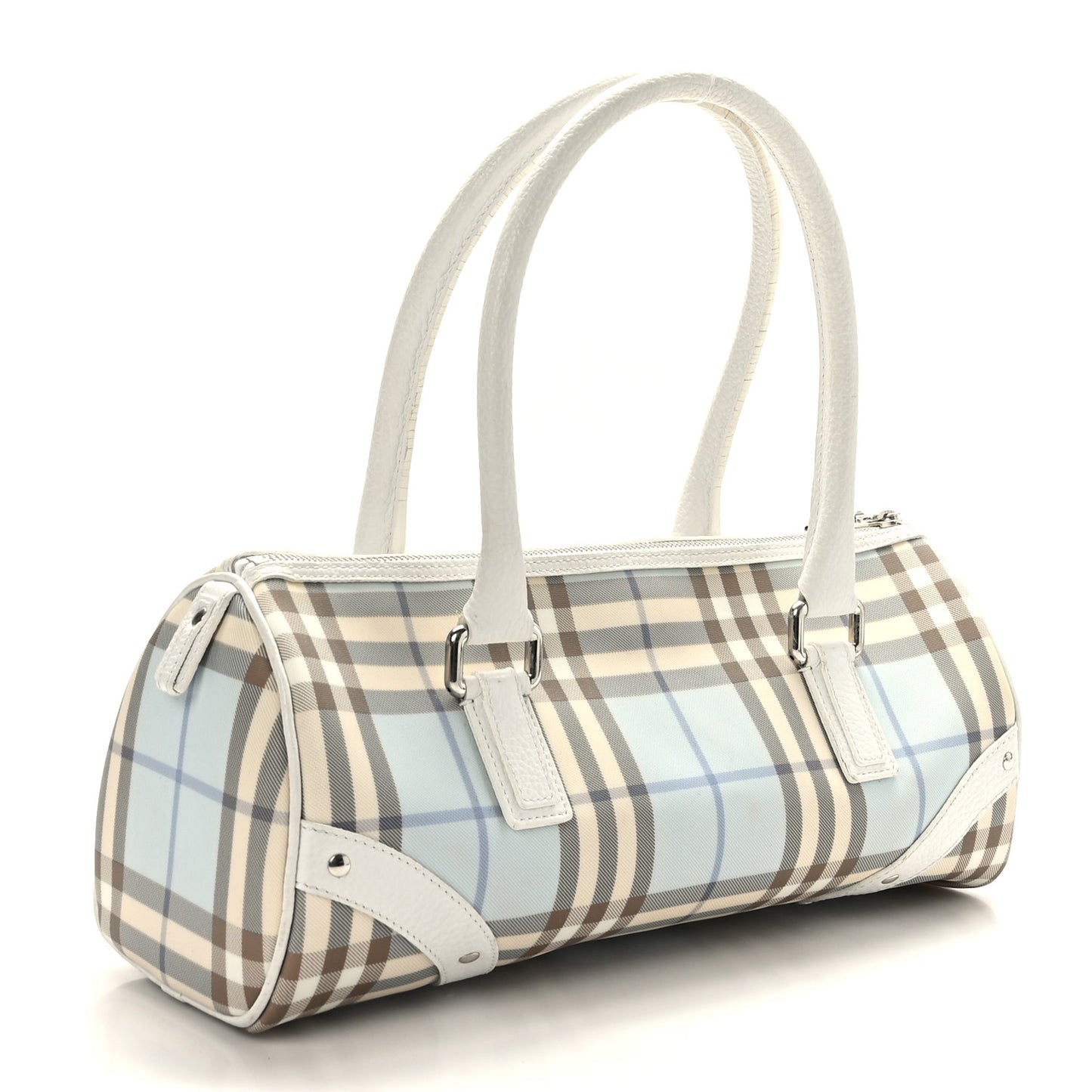 Candy Check Lola Barrel Shoulder Bag Light Blue