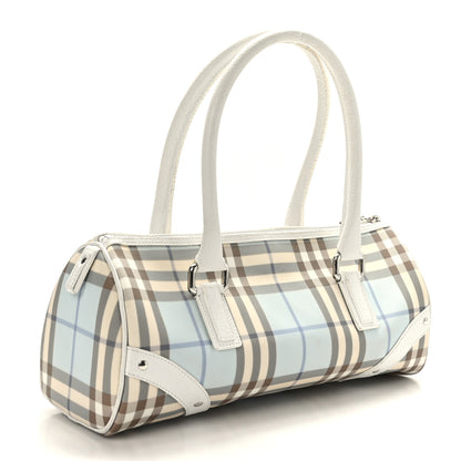 Burberry Candy Check Lola Barrel Shoulder Bag Light Blue 2 of 11