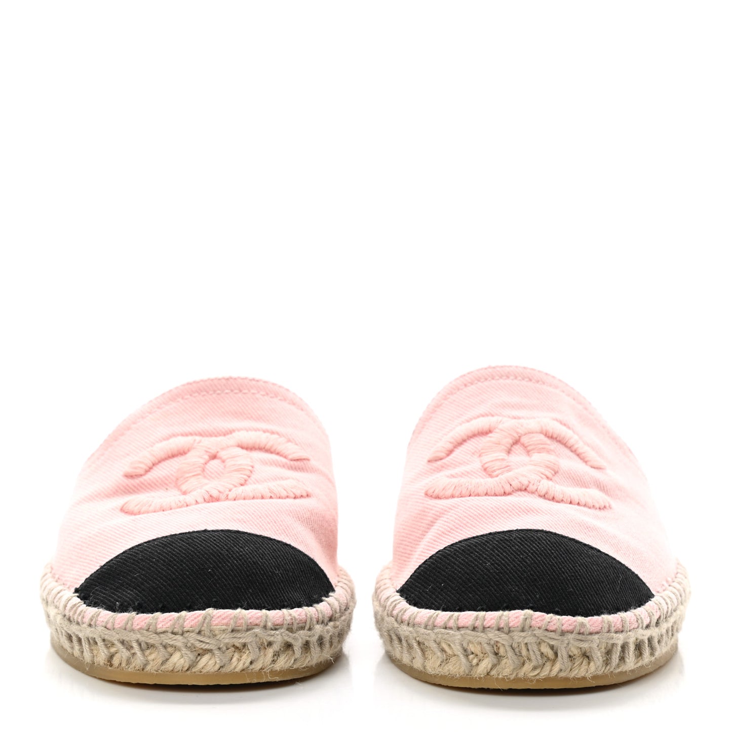Denim CC Espadrille Mules 38 Pink Black