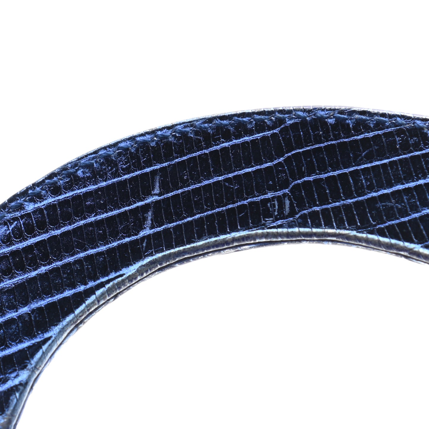 Metallic Lizard Mini Lady Dior Blue