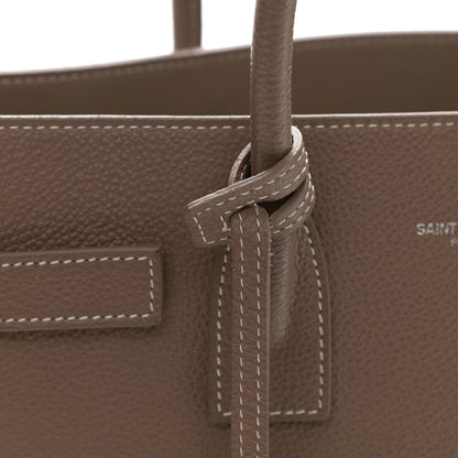 Saint Laurent Grained Calfskin Topstich Baby Sac De Jour Taupe 20 of 20