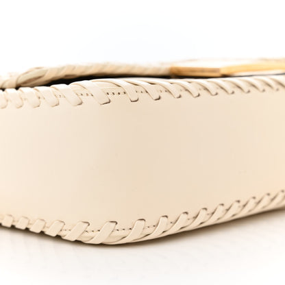 Fendi Vitello King Ceylon Woven Baguette White Ice 8 of 9