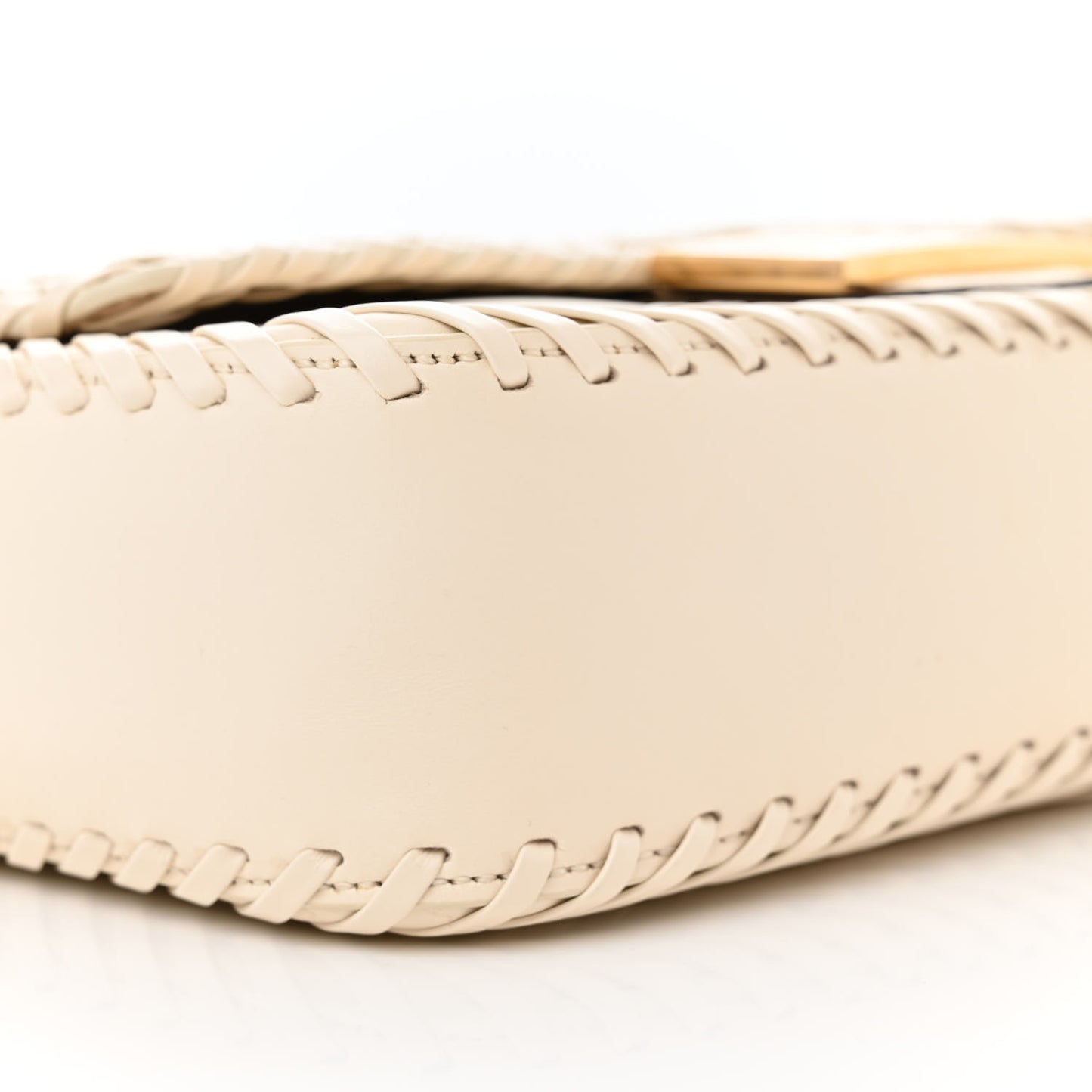Vitello King Ceylon Woven Baguette White Ice