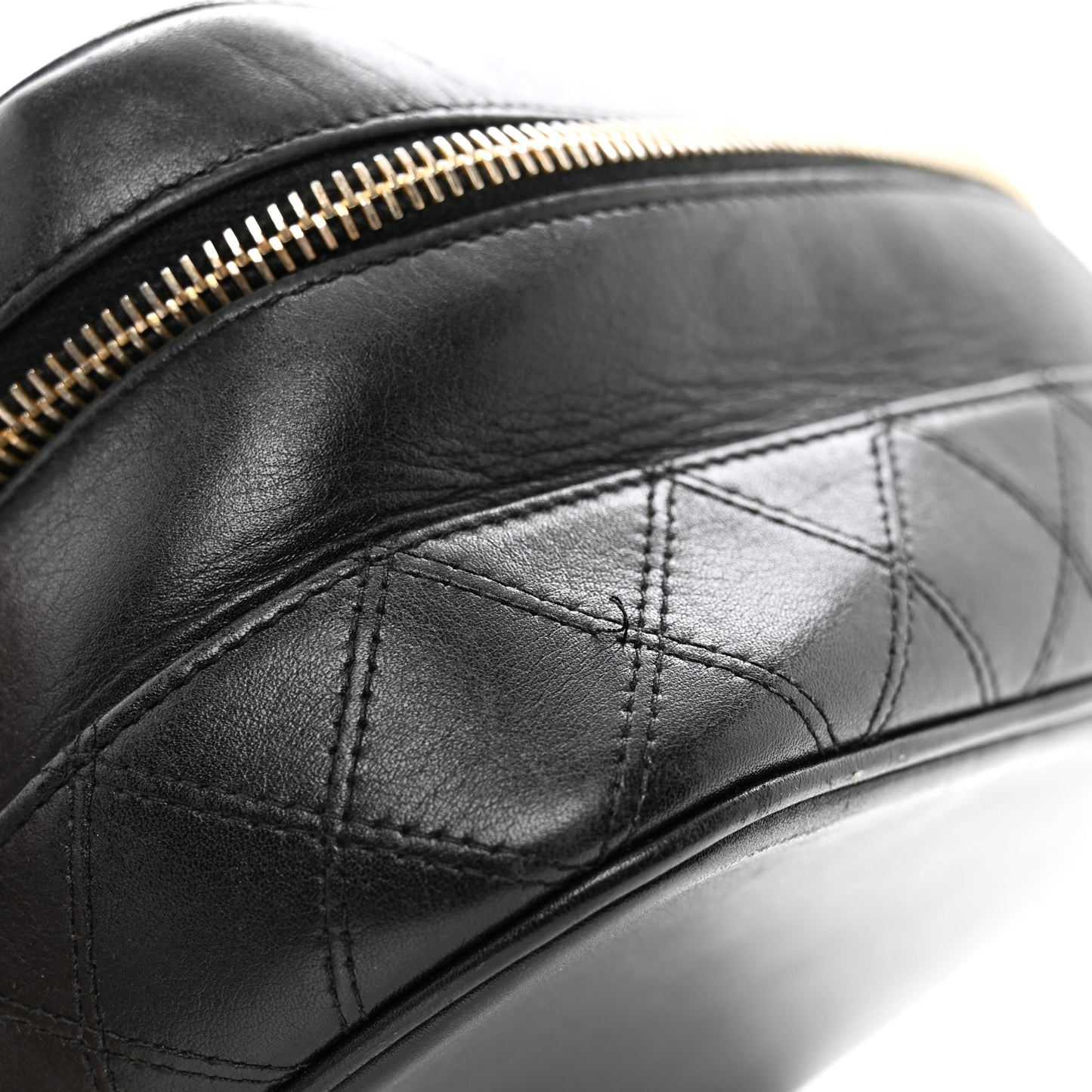 Lambskin Vanity Cosmetic Case Black