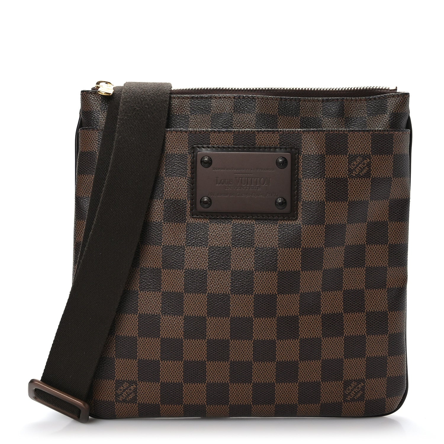 Louis Vuitton Damier Ebene Brooklyn Flat Pochette 1 of 8