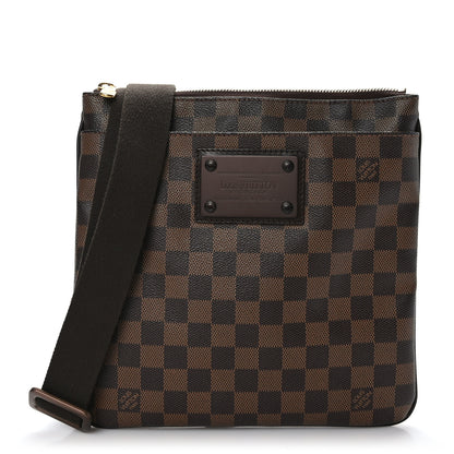 Louis Vuitton Damier Ebene Brooklyn Flat Pochette 1 of 8