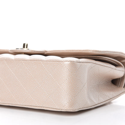Chanel Pearly Caviar Quilted Medium Double Flap Light Beige 7 of 11