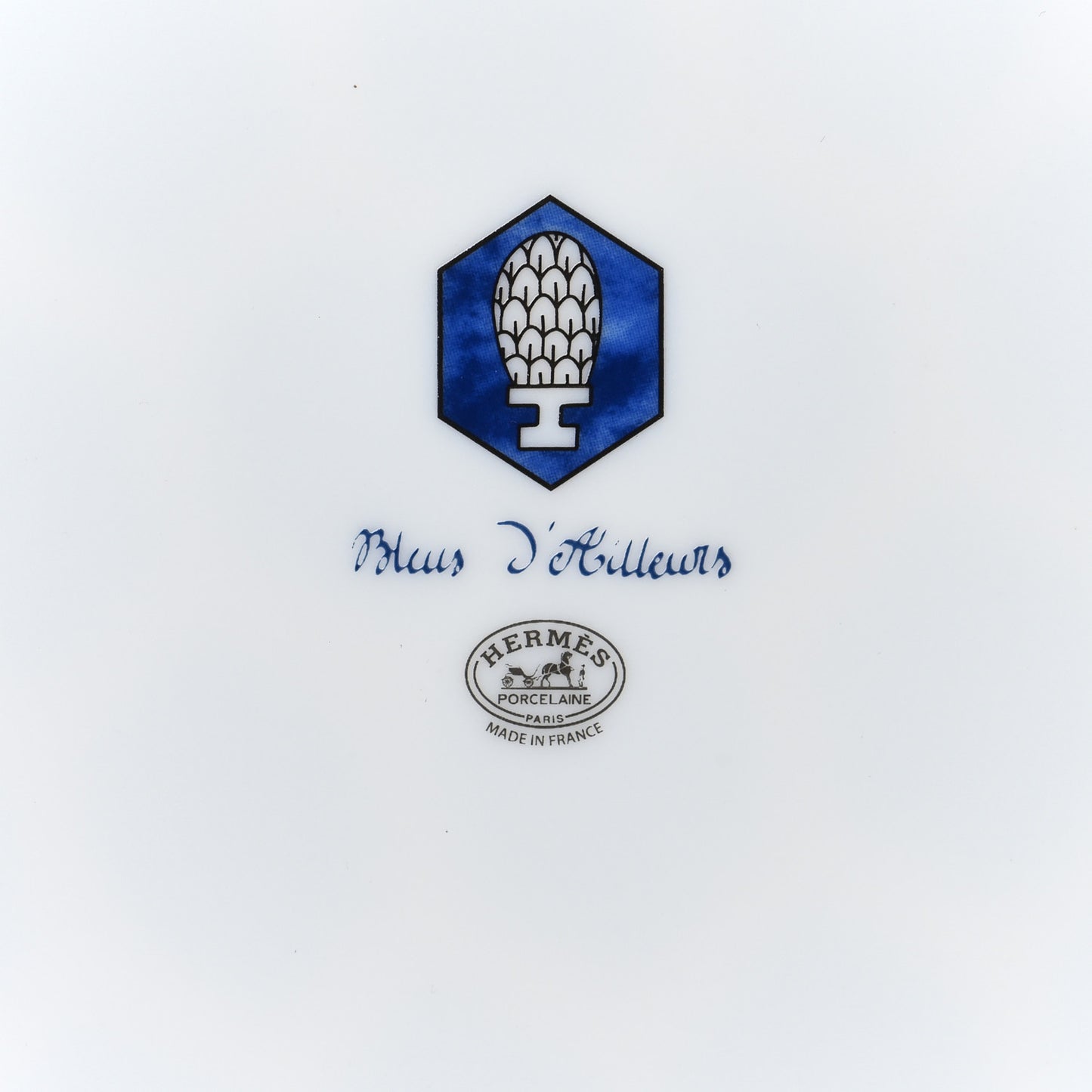 Porcelain Bleus D'Ailleurs Presentation Plate Set of 2