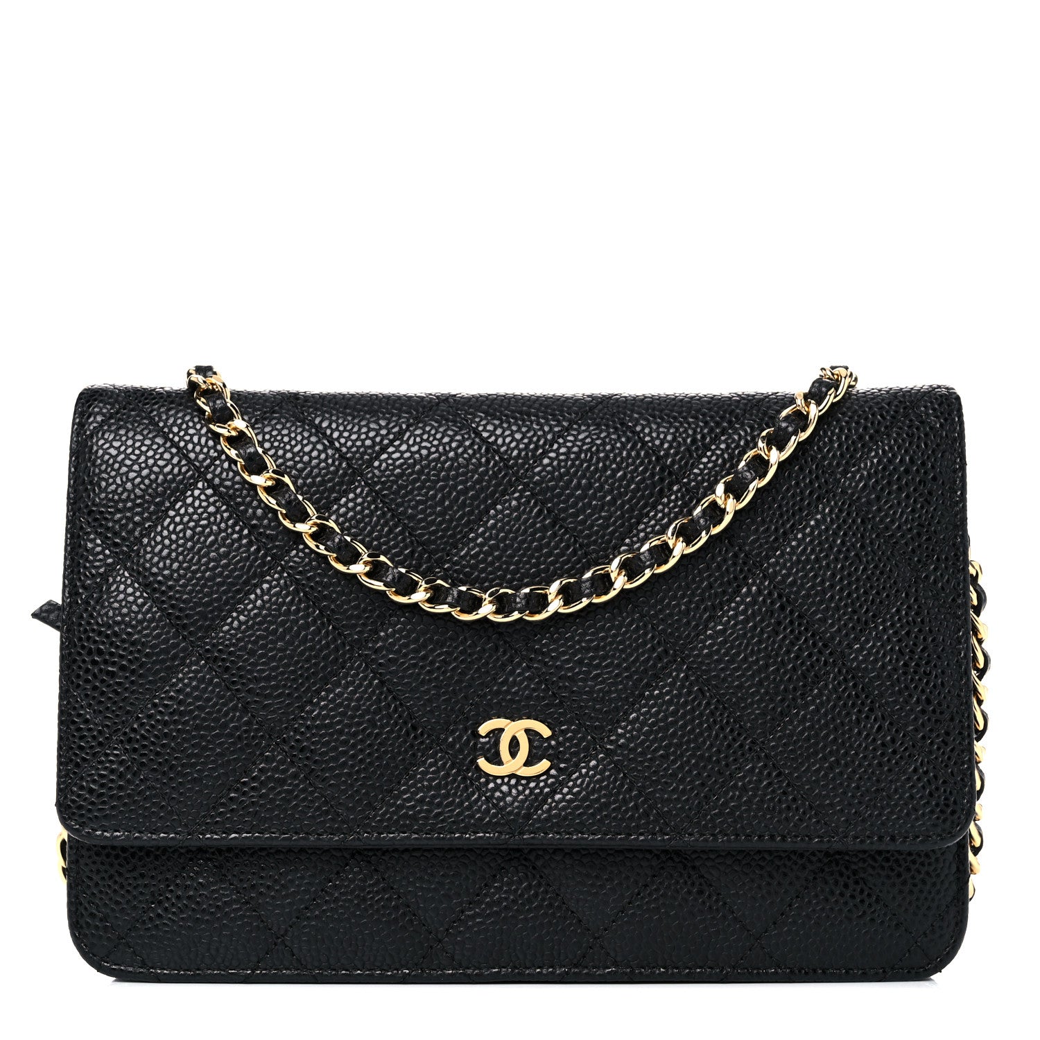 Chanel Caviar Quilted Wallet On Chain WOC Black 1 of 12