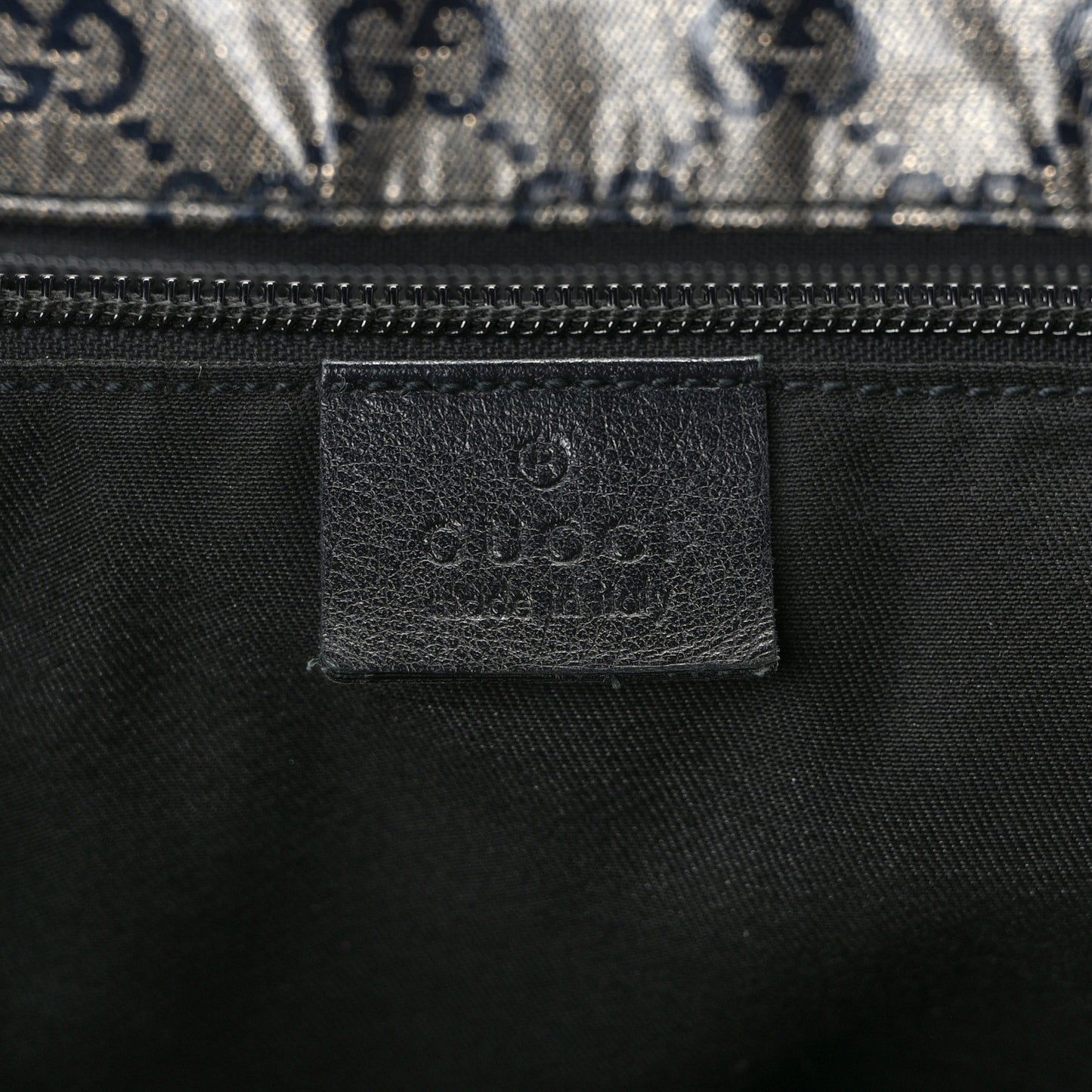 Crystal Monogram Large Bucket Tote Black