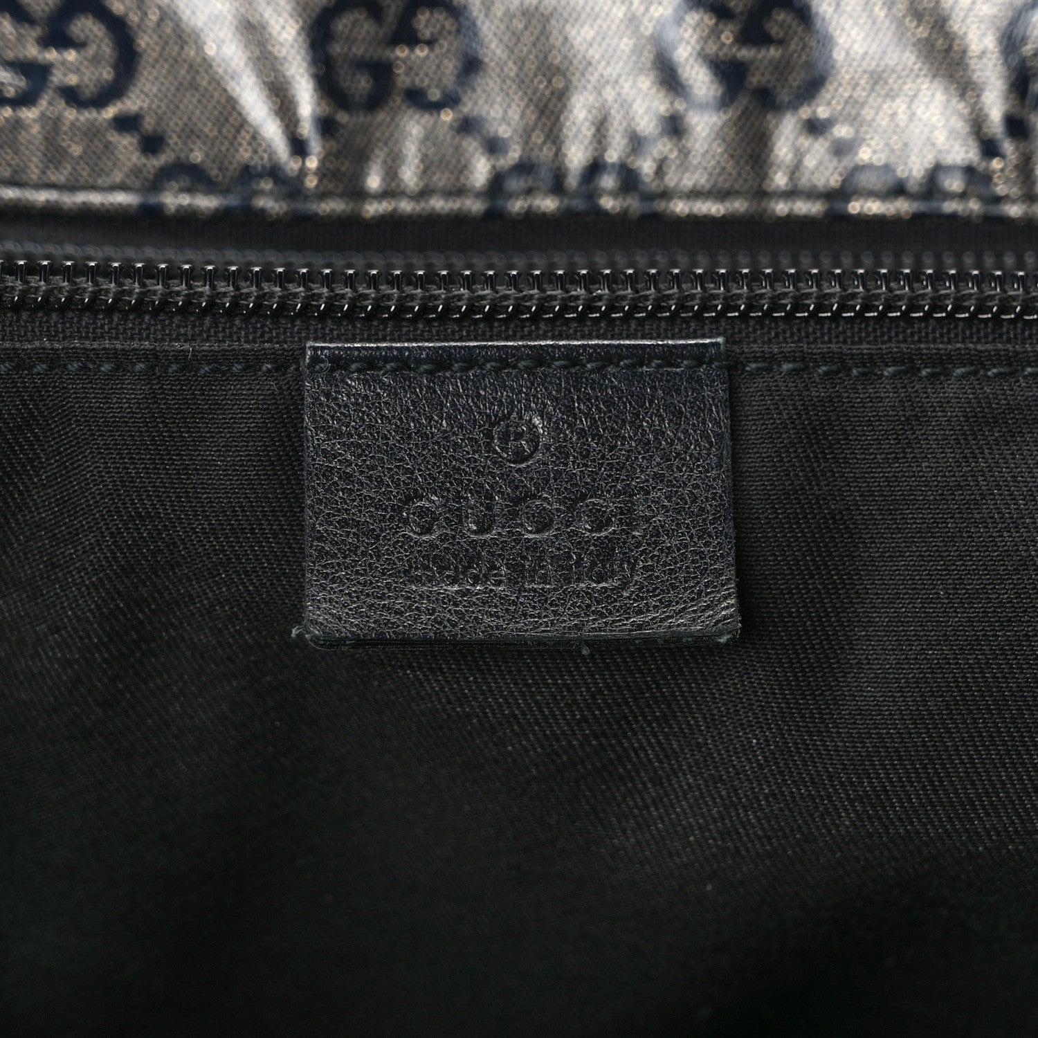 Gucci Crystal Monogram Large Bucket Tote Black 6 of 12