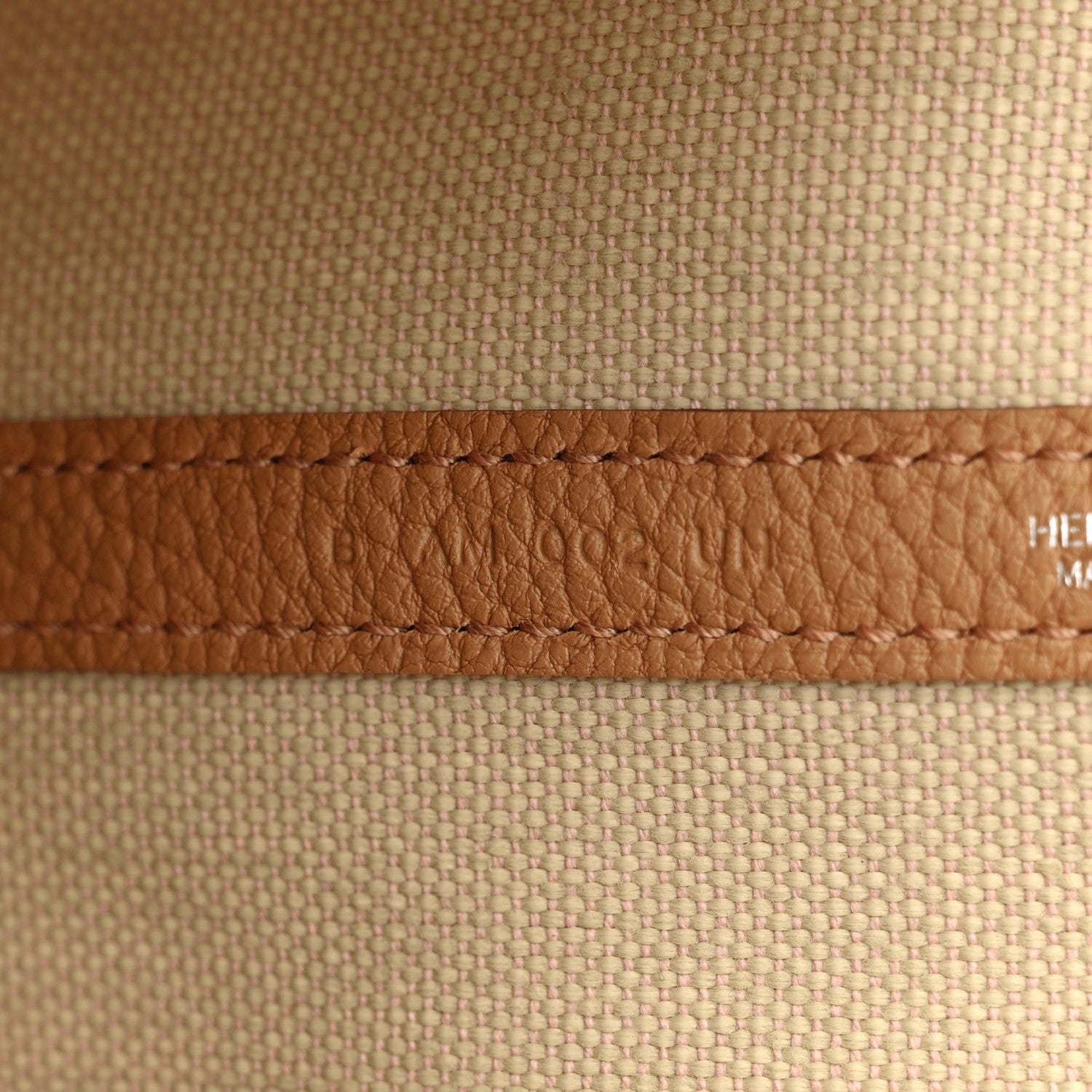 Hermes Toile Militaire Vache Country Garden Party 30 TPM Tote Beton Biscuit 7 of 10