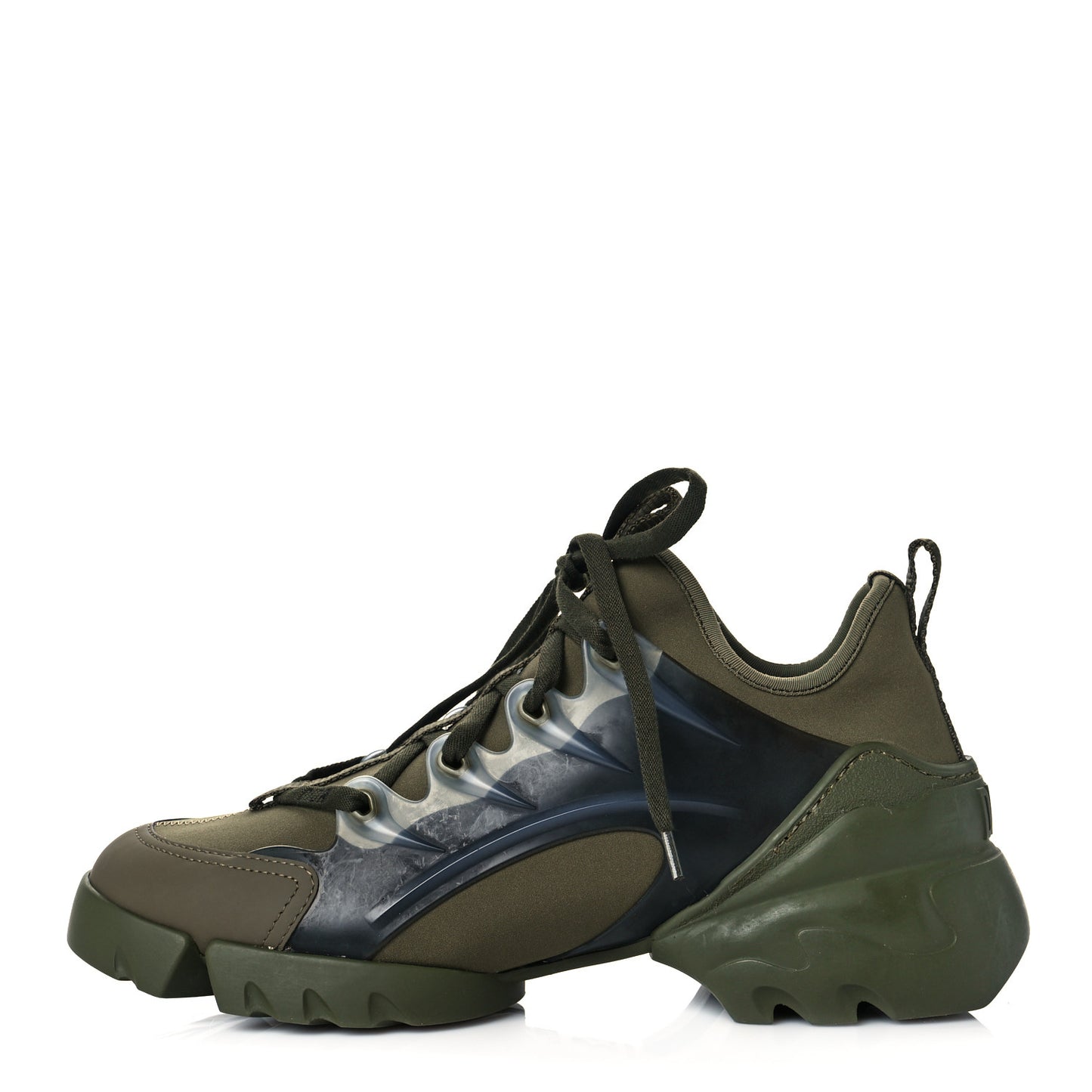 Neoprene Rubber Womens D-Connect Sneakers 38 Kaki