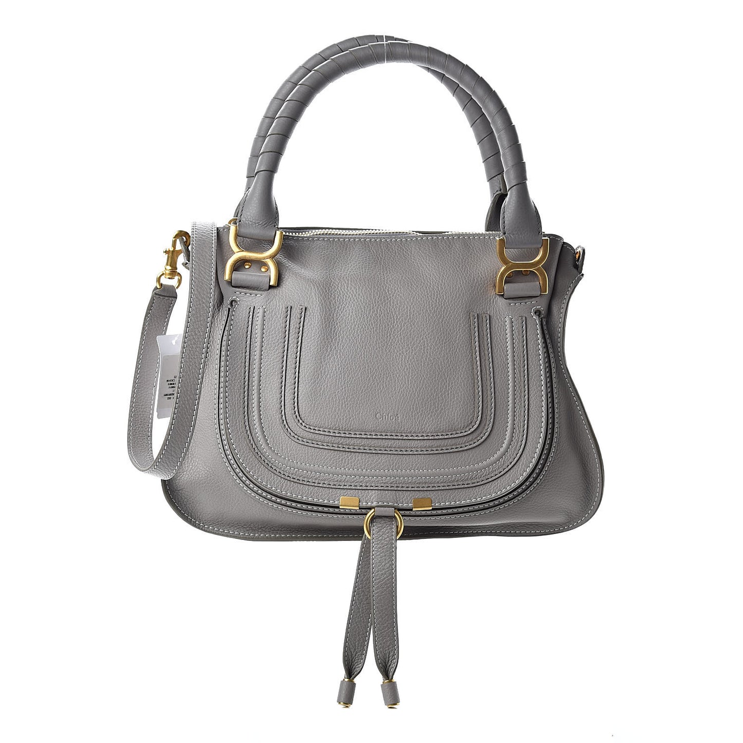 Calfskin Medium Marcie Satchel Cashmere Grey
