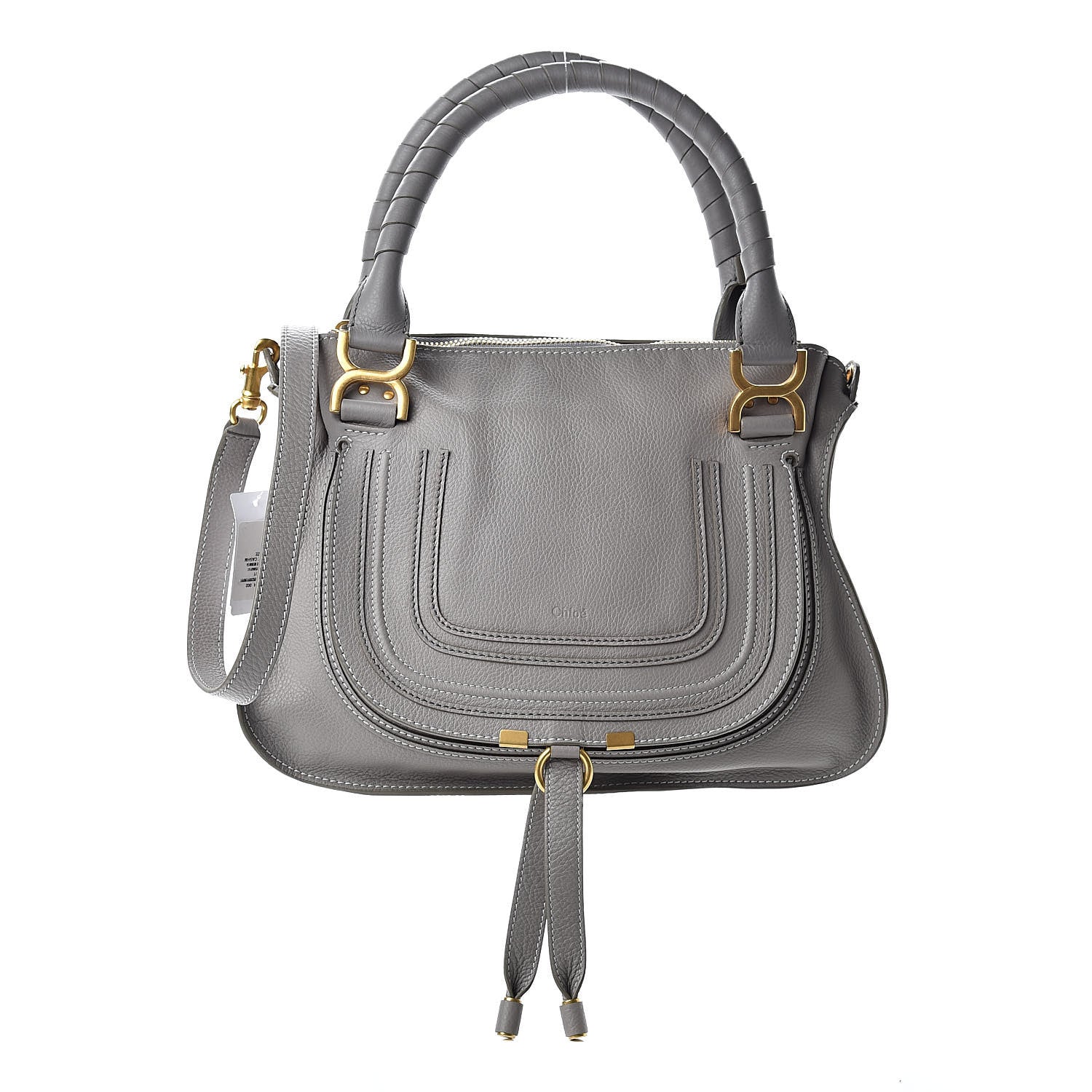 Chloe Calfskin Medium Marcie Satchel Cashmere Grey 1 of 13