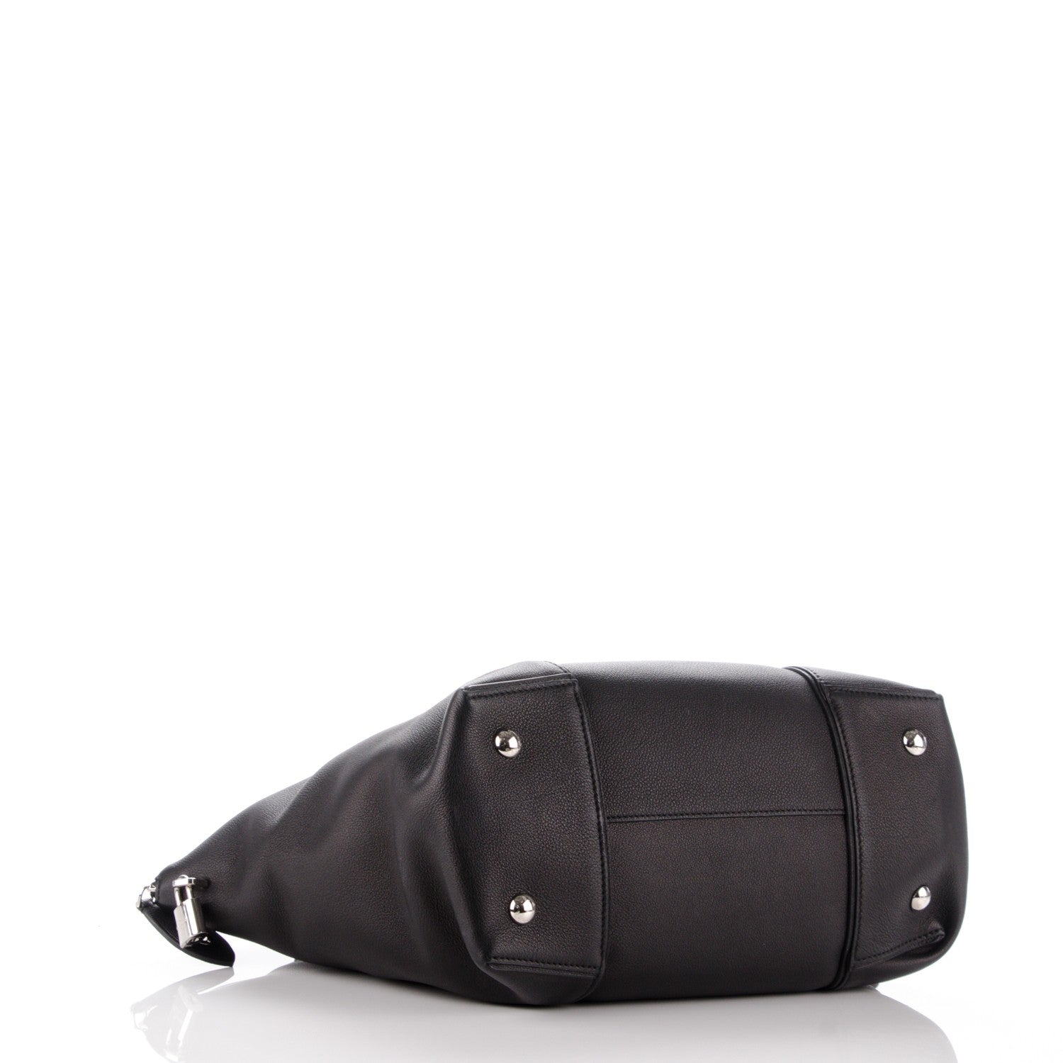 Louis Vuitton Veau Cachemire Soft Lockit MM Black 4 of 10