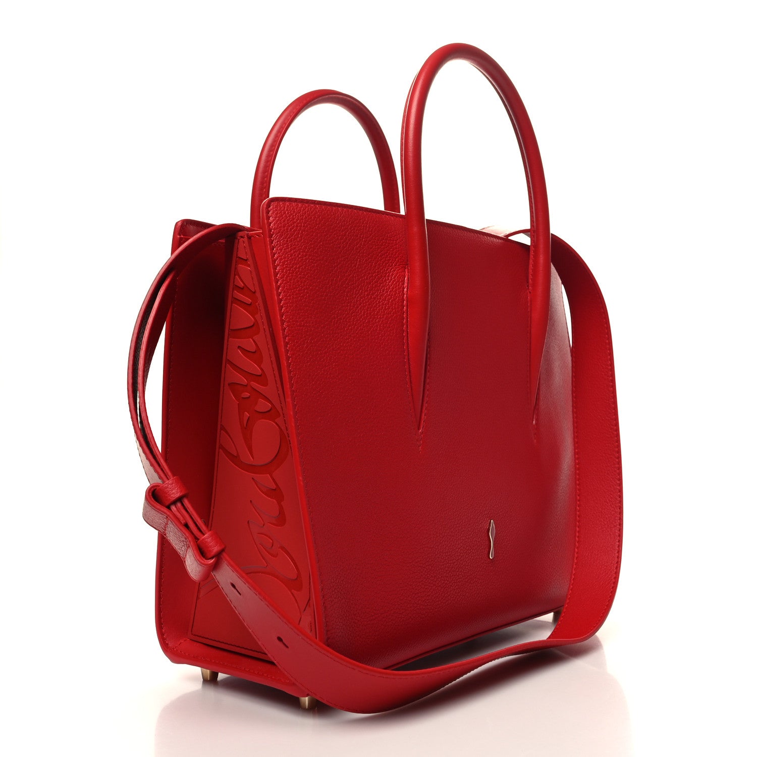 Christian Louboutin Calfskin Spikes Loubinthesky Medium Paloma Red 2 of 9
