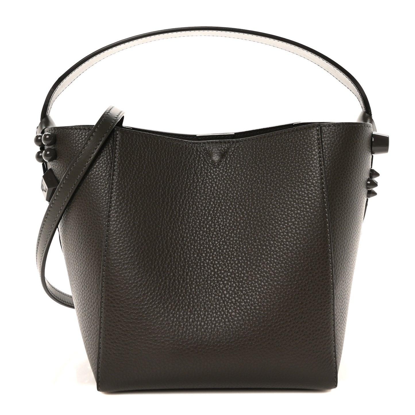 Calfskin Empire Spike Studded Mini Cabachic Tote Rocket