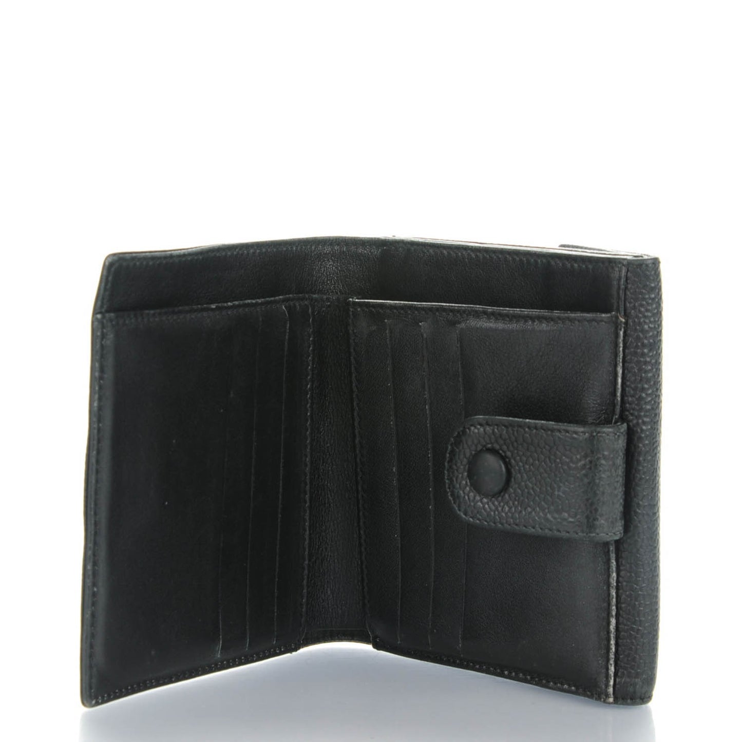 Caviar Timeless CC Compact French Wallet Black