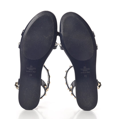 Valentino Garavani PVC Jelly Rockstud Caged Sandals 39 Blue 7 of 7